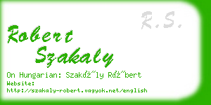 robert szakaly business card